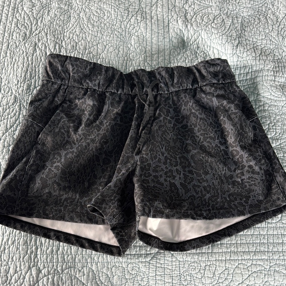 ZYIA Black Animal Print Club Shorts